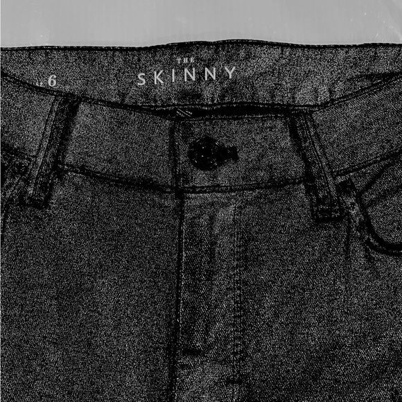 LIKE NEW! WHBM Silver Coated Denim Gray - Picture 6 of 6